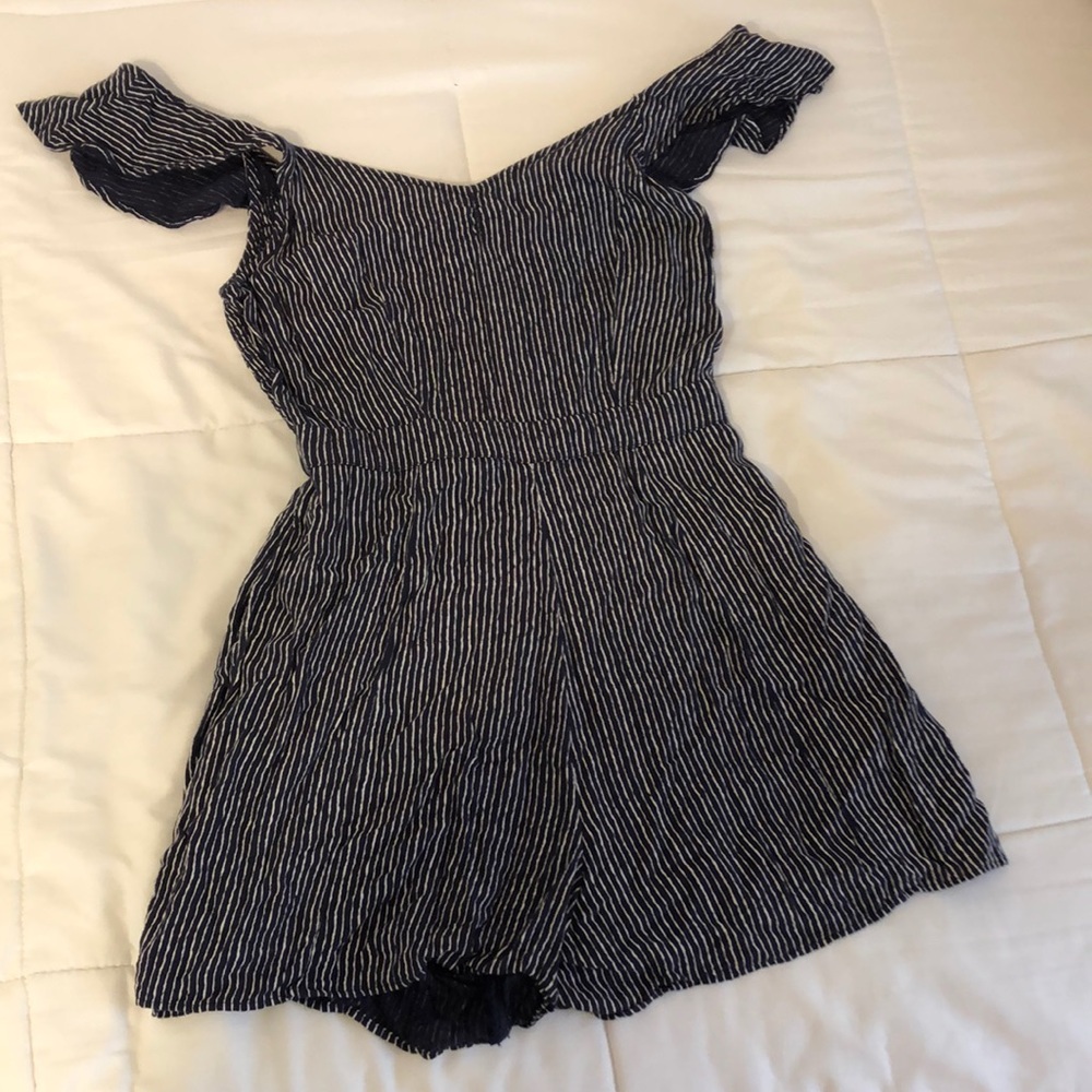 Stripped Navy Romper
